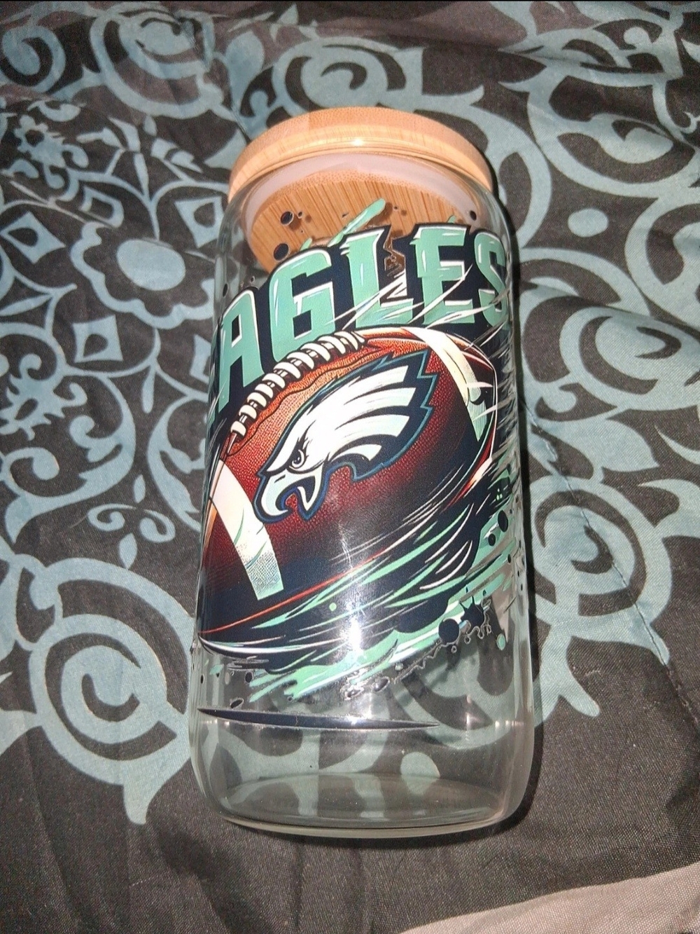 Philadelphia Eagles Cup With Straw